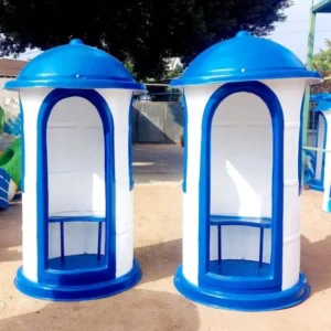 Circular security booth, diameter 105 cm, one side and two sides