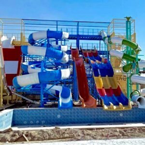 Aqua, 12 m high, two spirals + two waterfalls (triple waterfall + single waterfall)