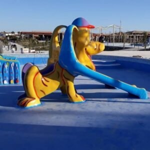 Double slide is shaped like a brown dog - Al-Ahram Fiberglass Company - 2