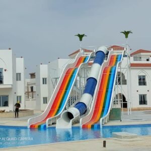 شركات تصنيع اكوا بارك فيبر جلاس ارتفاع 6م اتنين شلال 140 وواحد أنبوب