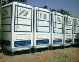 حمامات متنقلة فيبر جلاس مربع بلدي 1.25سم×2.30